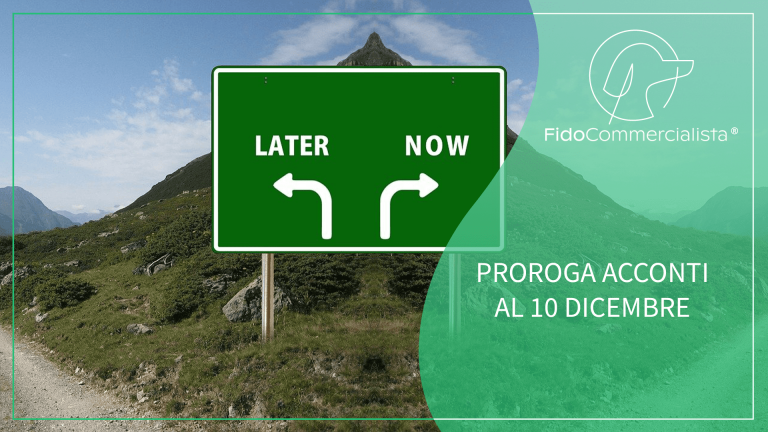 Proroga acconti 10 dic