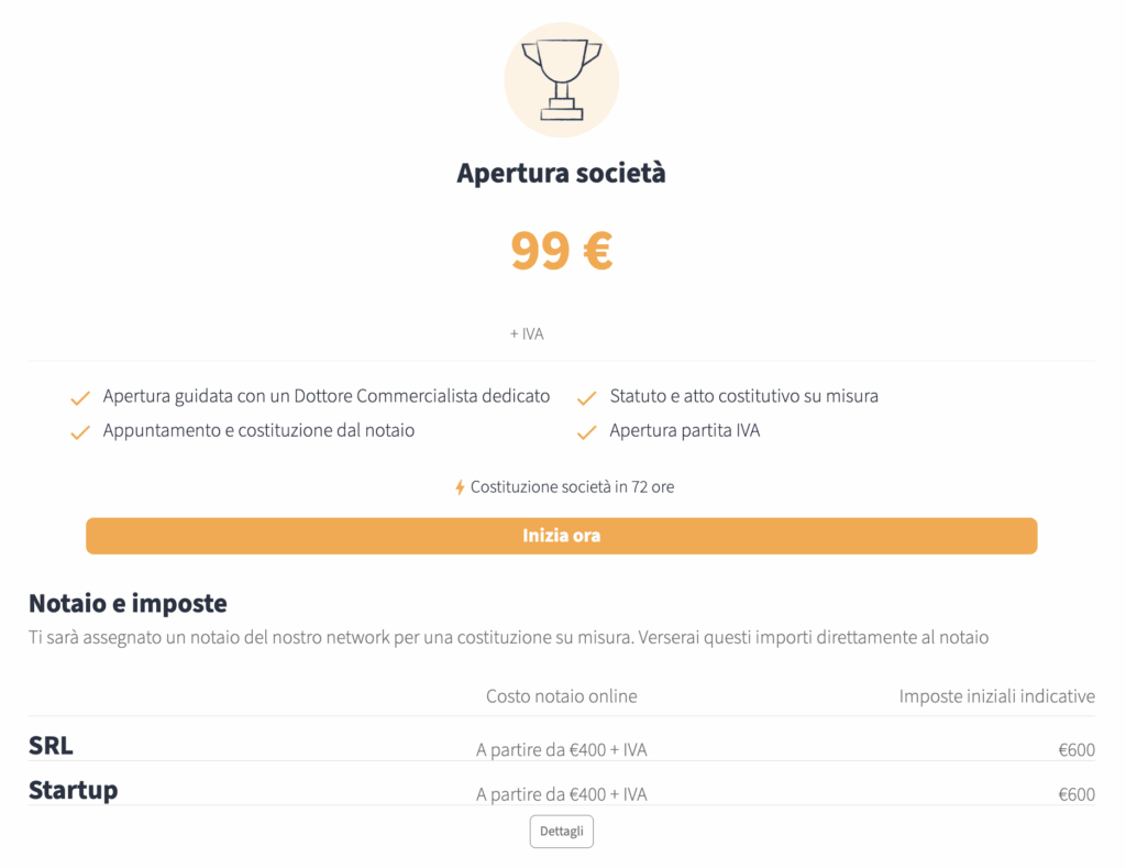 Commercialista a Torre Bormida Per Partita IVA, Ditta individuale, SRL, SRLS, Startup e Associazioni 4 Apertura società online costi commercialista