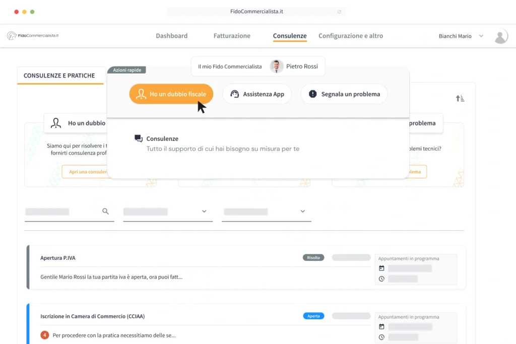 Commercialista a Torre Bormida Per Partita IVA, Ditta individuale, SRL, SRLS, Startup e Associazioni 9 Dashboard FidoCommercialista