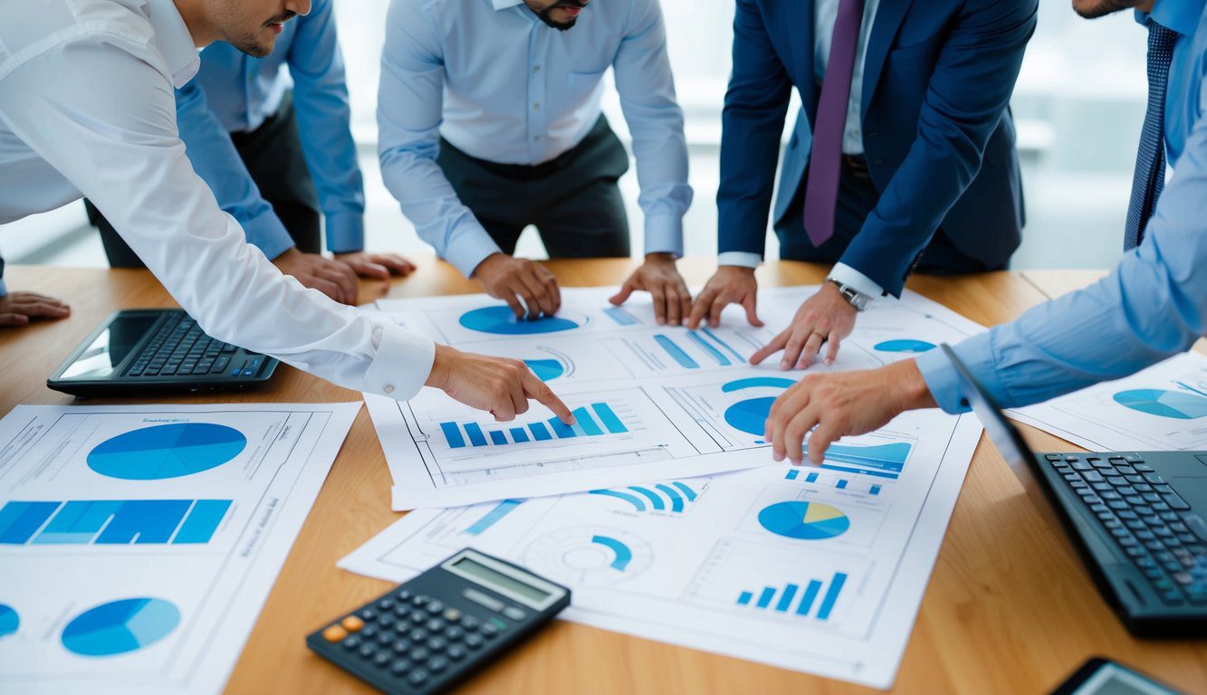 Cassa Geometri (CIPAG): Cos'è, Come Funziona, Soggetti Obbligati, Iscrizione, Servizi, Contributi, Durc e Pensione (2026) 6 Un gruppo di architetti si riunisce attorno a un tavolo, discutendo e condividendo informazioni. I progetti e i disegni tecnici sono sparsi, mentre computer e calcolatrici sono visibili sul tavolo.