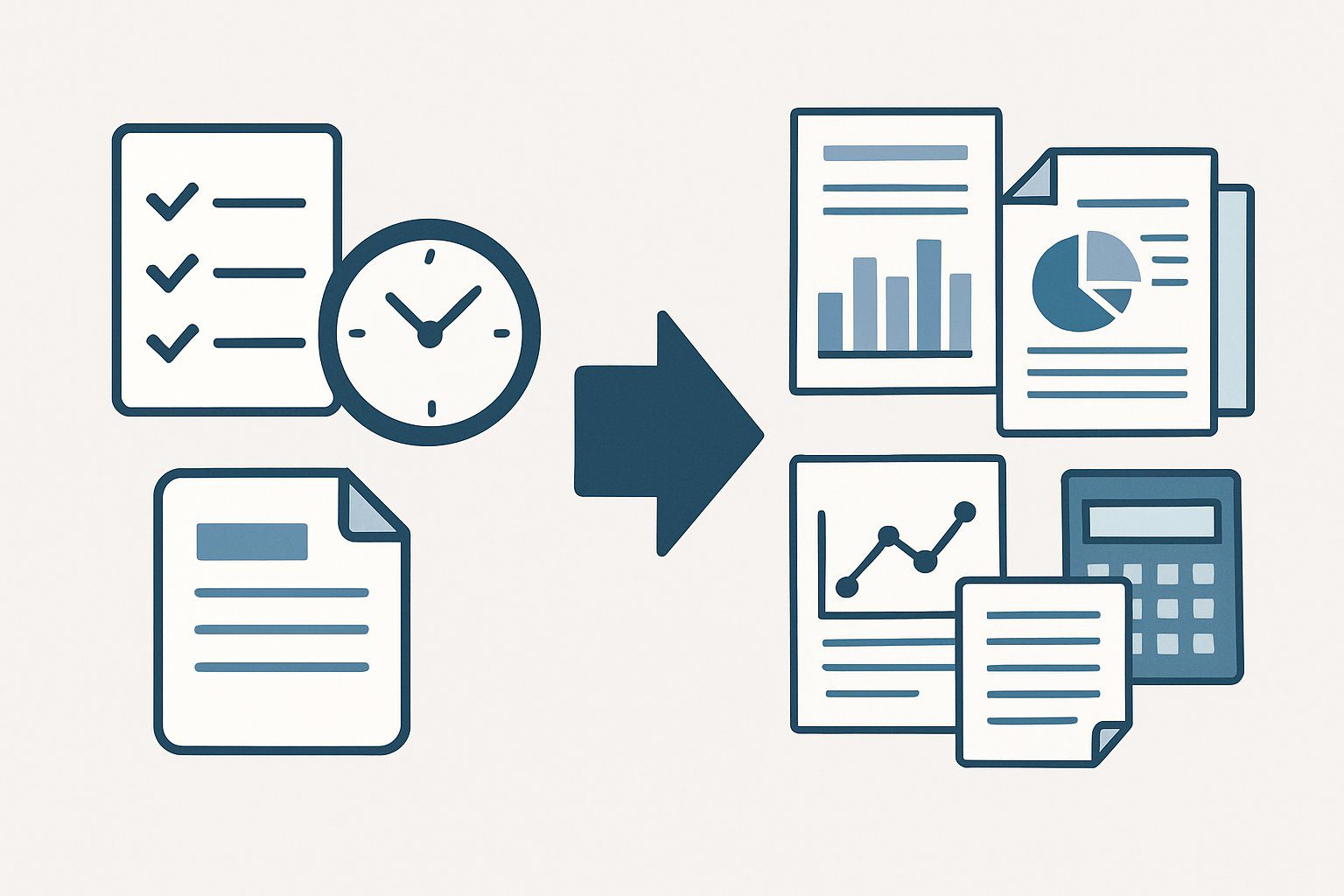 Alternative al Regime Semplificato: Quali Sono e Quale Regime Fiscale Scegliere? 6 Illustrazione che mostra un confronto tra un regime fiscale semplificato rappresentato da icone semplici e pochi documenti, e opzioni fiscali alternative rappresentate da documenti, grafici e calcolatrici più complessi.